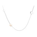 Orphelia® 'Renée' Women's Sterling Silver Necklace - Silver/Rose ZK-7181