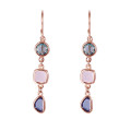 Orphelia® 'Euphemia' Women's Sterling Silver Drop Earrings - Rose ZO-7411