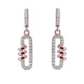 Orphelia® 'Gigi' Women's Sterling Silver Drop Earrings - Rose ZO-7438