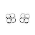 Orphelia® 'Aida' Women's Sterling Silver Stud Earrings - Silver ZO-7472