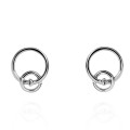 Orphelia® 'Antoine' Women's Sterling Silver Stud Earrings - Silver ZO-7503