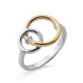 Orphelia® Women's Sterling Silver Ring - Silver/Gold ZR-7503/1 #1