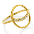 Orphelia® 'Amaliada' Women's Sterling Silver Ring - Gold ZR-7572