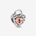 Pandora® Pandora Moments 'Padlock' Women's Sterling Silver Charm - Silver/Rose 782505C00