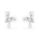 Swarovski® 'Matrix' Women's Base Metal Clip Earrings - Silver 5692523