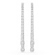 Swarovski® 'Matrix Tennis' Women's Base Metal Drop Earrings - Silver 5709257