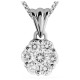 Orphelia® 'Edina' Women's Whitegold 18C Pendant - Silver HD-4211