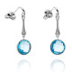 Orphelia® 'Francesca' Women's Whitegold 18C Drop Earrings - Silver OD-5341