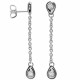 Orphelia® 'Arina' Women's Whitegold 18C Drop Earrings - Silver TR-010/1