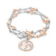 Orphelia® Women's Sterling Silver Bracelet - Silver/Rose ZA-7174