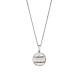 Orphelia® 'Maxwell' Women's Sterling Silver Chain with Pendant - Silver/Rose ZH-7501