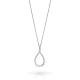 Orphelia® 'Petal' Women's Sterling Silver Chain with Pendant - Silver ZH-7564