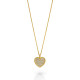 Orphelia® 'Elite' Women's Sterling Silver Chain with Pendant - Gold ZH-7566/G