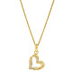 Orphelia® 'Cecilia' Women's Sterling Silver Pendant with Chain - Gold ZH-7584/G