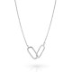 Orphelia® 'Rose' Women's Sterling Silver Necklace - Silver ZK-7561