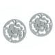 Orphelia® 'Fiore' Women's Sterling Silver Stud Earrings - Silver ZO-7079