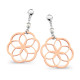 Orphelia® 'Zahara' Women's Sterling Silver Drop Earrings - Silver/Rose ZO-7182