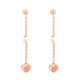 Orphelia® 'Nahara' Women's Sterling Silver Drop Earrings - Rose ZO-7378