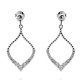 Orphelia® 'Grace' Women's Sterling Silver Drop Earrings - Silver ZO-7493