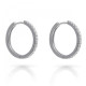 Orphelia® 'Fay' Women's Sterling Silver Hoop Earrings - Silver ZO-7557