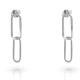 Orphelia® 'Rose' Women's Sterling Silver Drop Earrings - Silver ZO-7561