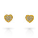 Orphelia® 'Elite' Women's Sterling Silver Stud Earrings - Gold ZO-7566/G