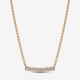 Pandora® 'Timeless Pavé' Women's Gold Plated Metal Necklace - Gold 362635C01-45