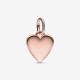 Pandora® Pandora Moments 'Engravable Heart Tag' Women's Gold Plated Metal Pendant - Rosegold 388914C00