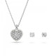 Swarovski® 'Hyperbola' Women's Set: Necklace + Earrings - Silver 5684383