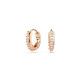 Swarovski® 'Matrix' Women's Gold Plated Metal Hoop Earrings - Rose 5690669