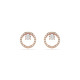 Swarovski® 'Dextera' Women's Gold Plated Metal Stud Earrings - Rose 5692263