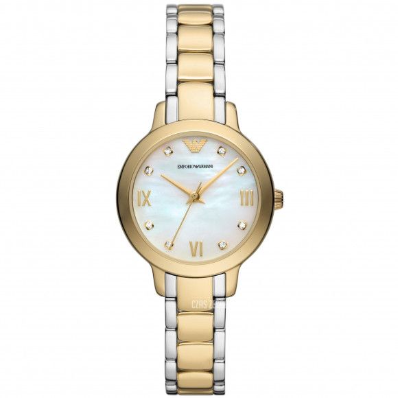 Silver and gold on sale armani watch women's