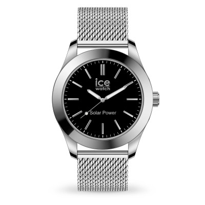 Ice Watch® Analogue 'Ice Steel - Silver Black - Milanese' Men's Watch (Medium) 023795