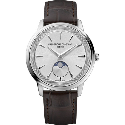 Frederique Constant® Analogue 'Moneta Moonphase' Unisex's Watch FC-206S3S6