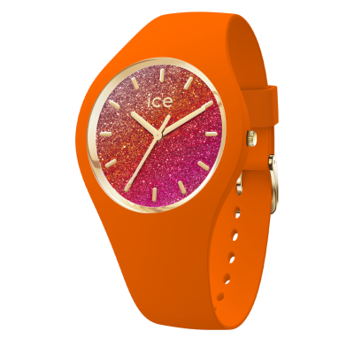 Ice Watch® Analogue 'Ice Glitter - Orange Summer' Girls's Watch (Small) 022574