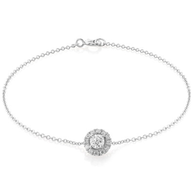 Orphelia® 'Gilda' Women's Whitegold 18C Bracelet - White AD-1029