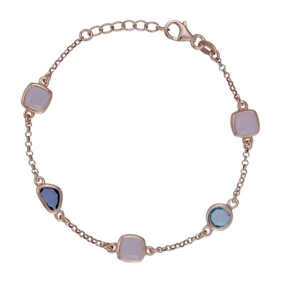 Orphelia® 'Euphemia' Women's Sterling Silver Bracelet - Rose ZA-7411