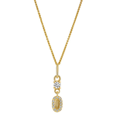 Orphelia® 'Lily' Women's Sterling Silver Pendant with Chain - Gold ZH-7582/G