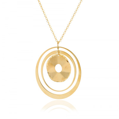 Orphelia® 'Hope' Women's Sterling Silver Chain with Pendant - Gold ZK-7393