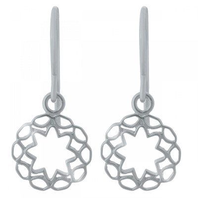 Orphelia® 'Jasmine' Women's Sterling Silver Drop Earrings - Silver ZO-7076