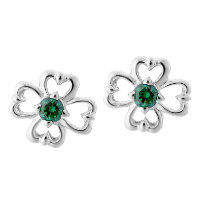 Orphelia® 'Saffina' Women's Sterling Silver Stud Earrings - Silver ZO-7081