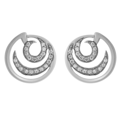 Orphelia® 'Elaine' Women's Sterling Silver Stud Earrings - Silver ZO-7084