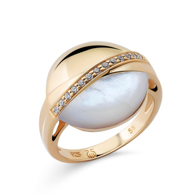 Orphelia® Women's Sterling Silver Ring - Gold ZR-7506/G #1