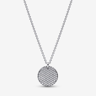 Pandora® 'Timeless Pavé' Women's Sterling Silver Chain with Pendant - Silver 392632C01-45