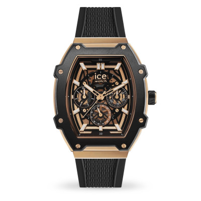 Ice Watch® Multi Dial 'Ice Boliday - Black Rose-gold Skel - Steel' Men's Watch (Medium) 024370