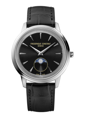 Frederique Constant® Analogue 'Moneta Moonphase' Unisex's Watch FC-206B3S6