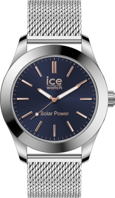 Ice Watch® Analogue 'Ice Steel - Silver Dark Blue' Men's Watch (Medium) 023794