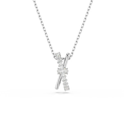 Swarovski® 'Hyperbola' Women's Base Metal Necklace - Silver 5689723