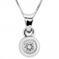 Orphelia® 'Giuliana' Women's Whitegold 18C Pendant - Silver HD-4082/1