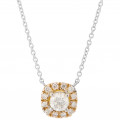 Orphelia® 'Gilda' Women's Two-Tone 18C Chain with Pendant - Silver/Gold KD-2028/1